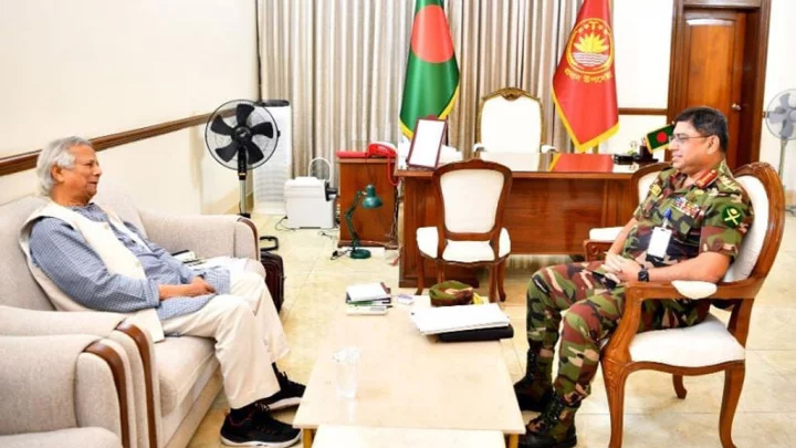 প্রধান উপদেষ্টার সঙ্গে সেনাপ্রধানের সাক্ষাৎ