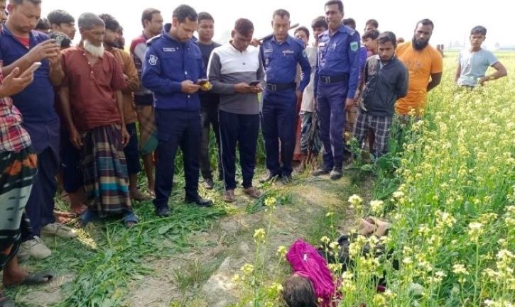 বগুড়ায় সরিষার ক্ষেতে মিলল অজ্ঞাত নারীর লাশ