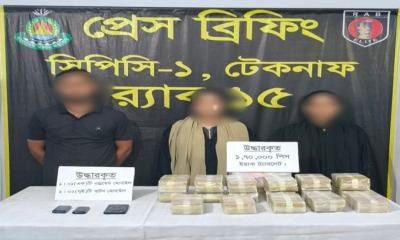 টেকনাফে নারীসহ ৩ মাদক কারবারির কাছে মিলল বিপুল ইয়াবা