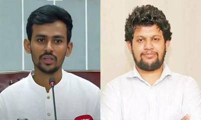 মধ্যরাতে জুলাই ঘোষণাপত্র নিয়ে দুই উপদেষ্টার স্ট্যাটাস