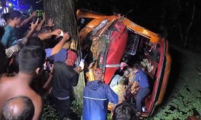 মহাসড়ক থেকে বাস খাদে পড়ে নারী নিহত, আহত ৩০