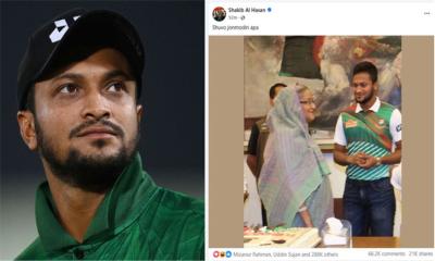 খুনি হাসিনাকে শুভেচ্ছায় তোপের মুখে সাকিব, দালাল আখ্যা