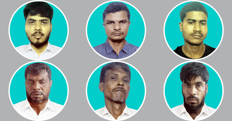 ছুরিকাঘাতকারীসহ ৬ জন আটক